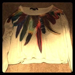 Long sleeve feather shirt!
